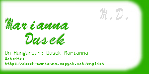 marianna dusek business card